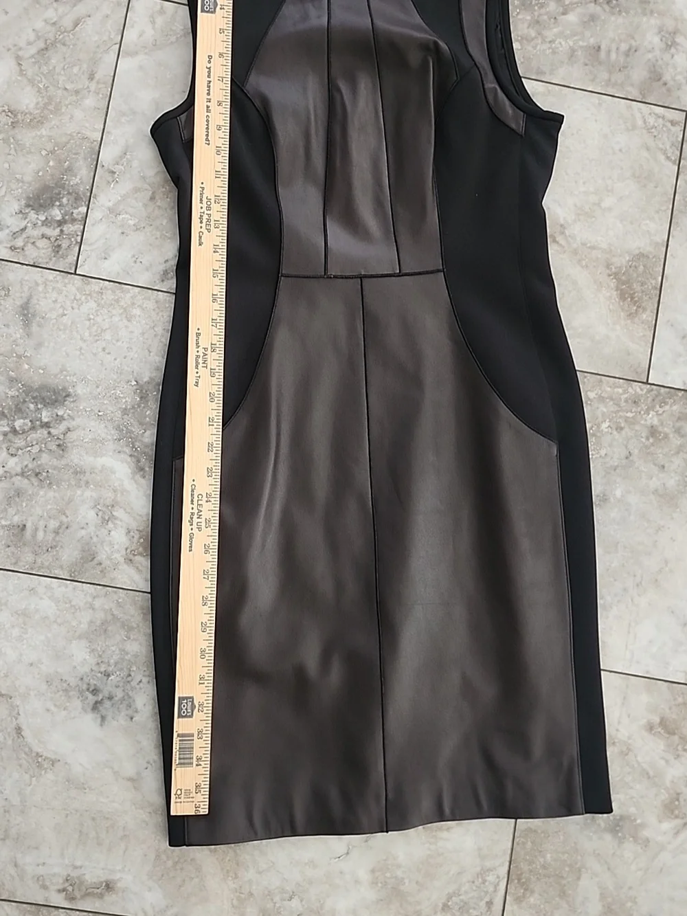 ETCETERA STRETCH REAL LEATHER PANELED & SCUBA FABRIC PENCIL SHEATH DRESS NWOT 6 - Picture 13 of 14